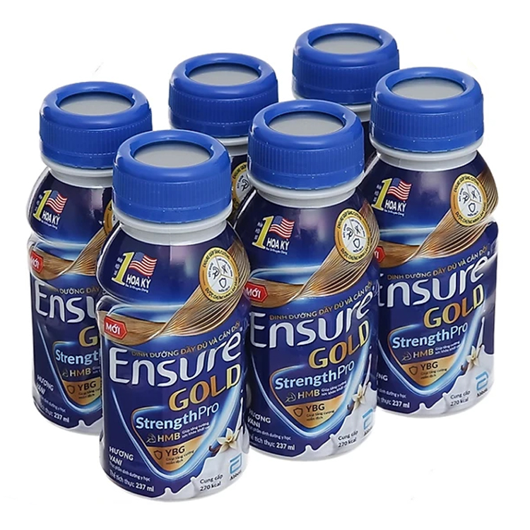 Sữa Ensure Gold StrengthPro hương vani (6 chai x 237ml)
